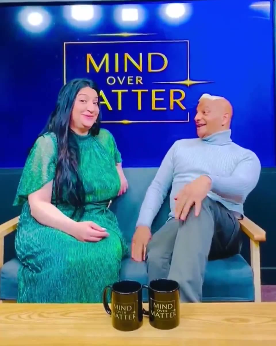 Anastasia and Louis on the Mind Over Matter set